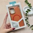قاب گوشی iPhone 16 آیفون اورجینال Premium Case پشت سیلیکونی پاک کنی مگ سیف اورجینال لنزمتال نارنجی کد E21-119411