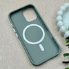 قاب گوشی iPhone 16 آیفون اورجینال Premium Case پشت سیلیکونی پاک کنی مگ سیف اورجینال لنزمتال طوسی کد E21-119413