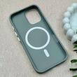 قاب گوشی iPhone 16 آیفون اورجینال Premium Case پشت سیلیکونی پاک کنی مگ سیف اورجینال لنزمتال طوسی کد E21-119413