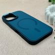 قاب گوشی iPhone 16 آیفون اورجینال Premium Case پشت سیلیکونی پاک کنی مگ سیف اورجینال لنزمتال سرمه ای کد E21-119415