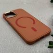 قاب گوشی iPhone 12 - iPhone 12 Pro آیفون اورجینال Premium Case پشت سیلیکونی پاک کنی مگ سیف اورجینال لنزمتال نارنجی کد 119420