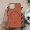 قاب گوشی iPhone 12 - iPhone 12 Pro آیفون اورجینال Premium Case پشت سیلیکونی پاک کنی مگ سیف اورجینال لنزمتال نارنجی کد 119420