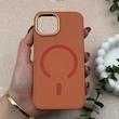 قاب گوشی iPhone 12 - iPhone 12 Pro آیفون اورجینال Premium Case پشت سیلیکونی پاک کنی مگ سیف اورجینال لنزمتال نارنجی کد 119420