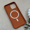 قاب گوشی iPhone 12 Pro Max آیفون اورجینال Premium Case پشت سیلیکونی پاک کنی مگ سیف اورجینال لنزمتال نارنجی کد 119436