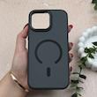 قاب گوشی iPhone 16 Pro Max آیفون اورجینال Premium Case پشت سیلیکونی پاک کنی مگ سیف اورجینال لنزمتال مشکی کد E21-119447