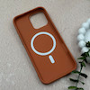 قاب گوشی iPhone 16 Pro Max آیفون اورجینال Premium Case پشت سیلیکونی پاک کنی مگ سیف اورجینال لنزمتال نارنجی کد E21-119449