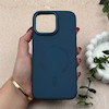 قاب گوشی iPhone 16 Pro Max آیفون اورجینال Premium Case پشت سیلیکونی پاک کنی مگ سیف اورجینال لنزمتال سرمه ای کد E21-119450
