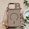 قاب گوشی iPhone 17 Pro Max آیفون اورجینال Premium Case پشت سیلیکونی پاک کنی مگ سیف اورجینال لنزمتال نسکافه ای کد E21-119452
