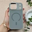 قاب گوشی iPhone 17 Pro Max آیفون اورجینال Premium Case پشت سیلیکونی پاک کنی مگ سیف اورجینال لنزمتال طوسی کد E21-119455