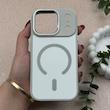 قاب گوشی iPhone 17 Pro آیفون اورجینال Premium Case پشت سیلیکونی پاک کنی مگ سیف اورجینال لنزمتال سفید کد 119458