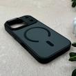 قاب گوشی iPhone 17 Pro آیفون اورجینال Premium Case پشت سیلیکونی پاک کنی مگ سیف اورجینال لنزمتال مشکی کد 119459