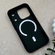 قاب گوشی iPhone 17 Pro آیفون اورجینال Premium Case پشت سیلیکونی پاک کنی مگ سیف اورجینال لنزمتال مشکی کد 119459