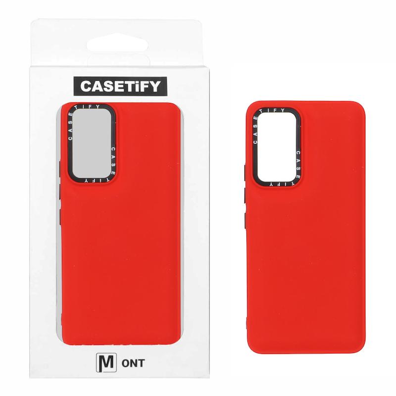 قاب گوشی Xiaomi 12 Lite شیائومی سیلیکونی ژله ای پافر PC CASETIFY قرمز کد 96907