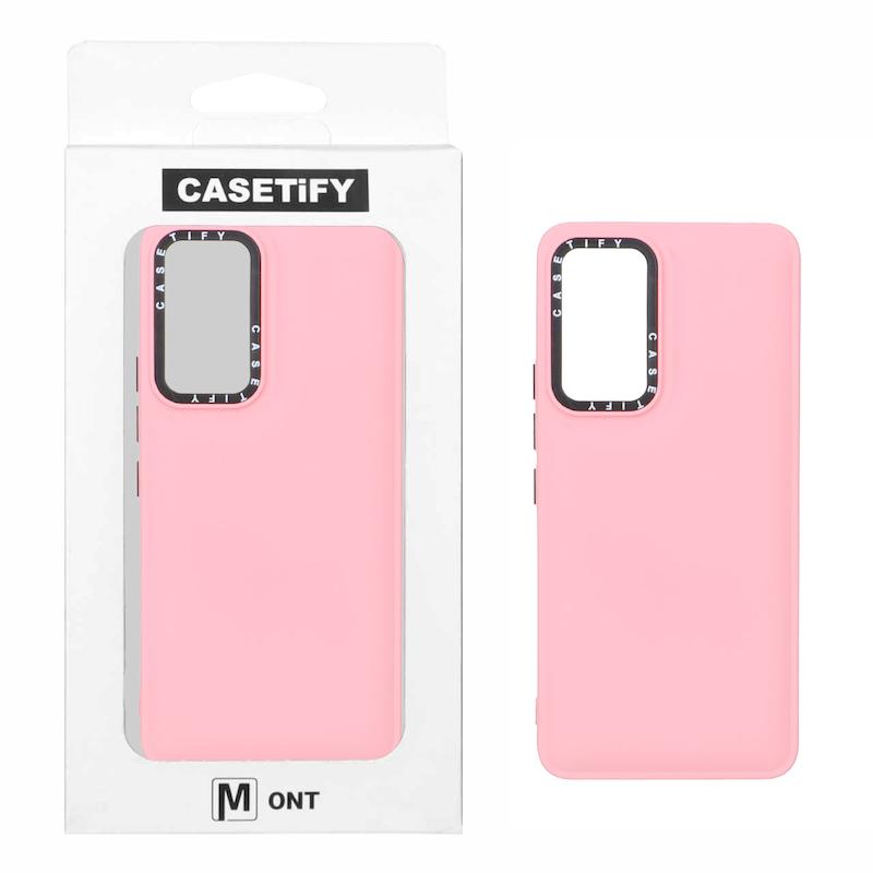 قاب گوشی Xiaomi 12 Lite شیائومی سیلیکونی ژله ای پافر PC CASETIFY صورتی کد 96909