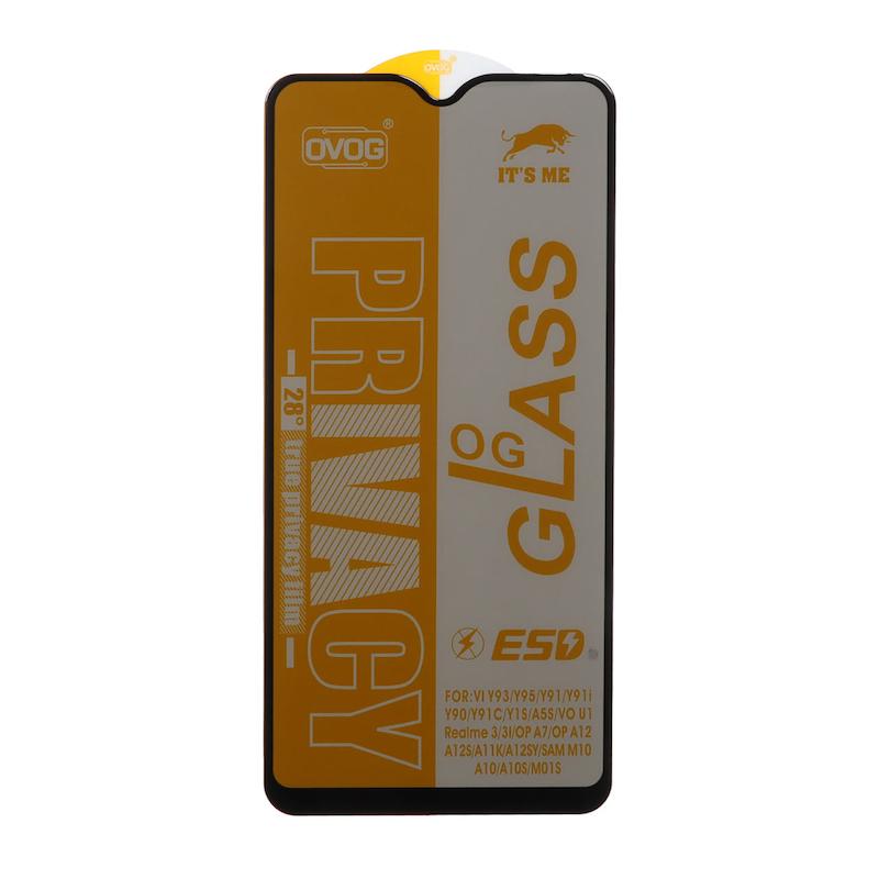 گلس گوشی Galaxy A10 - A10S - M10 - M20 سامسونگ شیشه ای OG GLASS OVOG مدل پرایوسی Privacy سری ESD اورجینال کد 96967