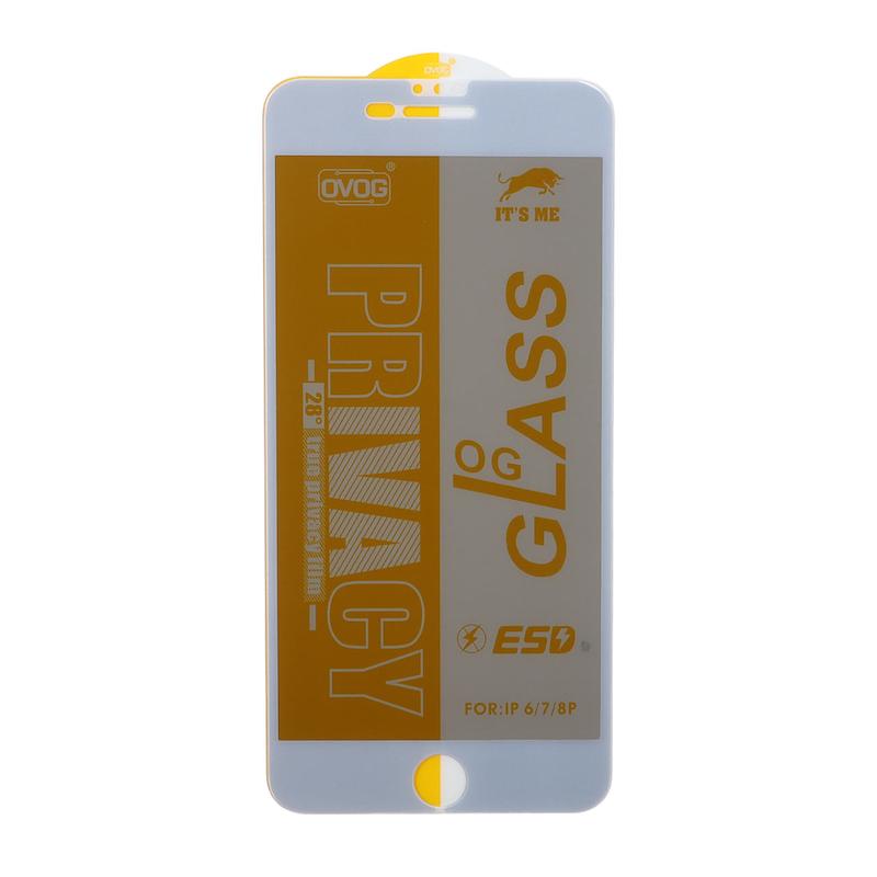 گلس گوشی iPhone 6 Plus / iPhone 6S Plus / iPhone 7 Plus / iPhone 8 Plus آیفون شیشه ای OG GLASS OVOG مدل پرایوسی Privacy سری ESD اورجینال سفید کد 96999