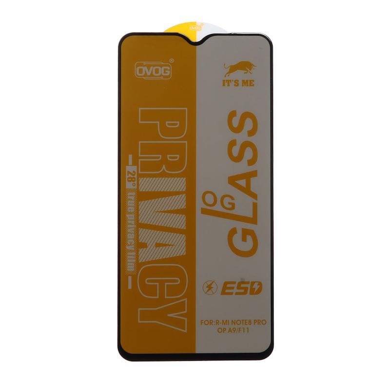 گلس گوشی Redmi Note 8 Pro شیائومی شیشه ای OG GLASS OVOG مدل پرایوسی Privacy سری ESD اورجینال کد G160-97033