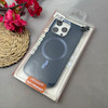 قاب گوشی iPhone 16 Pro آیفون اورجینال Leather Case لدر کیس Q Series مگ سیف دار سرمه ای کد 97136