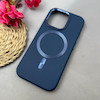 قاب گوشی iPhone 16 Pro آیفون اورجینال Leather Case لدر کیس Q Series مگ سیف دار سرمه ای کد 97136