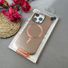 قاب گوشی iPhone 16 Pro آیفون اورجینال Leather Case لدر کیس Q Series مگ سیف دار نسکافه ای کد 97137