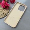 قاب گوشی iPhone 16 Pro آیفون اورجینال Leather Case لدر کیس Q Series مگ سیف دار کرم کد 97138