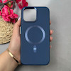 قاب گوشی iPhone 16 Pro Max آیفون اورجینال Leather Case لدر کیس Q Series مگ سیف دار سرمه ای کد E21-97142