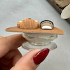 پاپ سوکت برجسته طرح چرم تدی COFFEE شکلاتی کد 97258