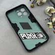 قاب گوشی iPhone 15 Pro Max آیفون ضد ضربه بتمن BIBERCAS هولدر دار محافظ لنز دار سبز کد 119936
