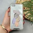 قاب گوشی iPhone 7 / iPhone 8 / iPhone SE 2020 / iPhone SE 2022 آیفون آینه ای پشت طلقی کپسولی فانتزی لاکچری کد 97301