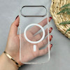 قاب گوشی iPhone 17 Air آیفون اورجینال بلکین belkin طرح طلقی شیشه ای شفاف لنز کرومی مگ سیف دار کد 111665