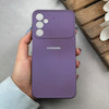 قاب گوشی Galaxy A24 سامسونگ سیلیکونی Lens زیر بسته طرح آیفون بنفش کد 119975