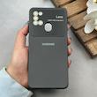 قاب گوشی Galaxy A21S سامسونگ سیلیکونی Lens زیر بسته طرح آیفون مشکی کد 119979