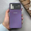 قاب گوشی Galaxy A51 سامسونگ سیلیکونی Lens زیر بسته طرح آیفون بنفش کد 119984