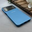 قاب گوشی Galaxy A13 4G - Galaxy A04S سامسونگ سیلیکونی Lens زیر بسته طرح آیفون آبی کد 120000
