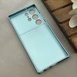 قاب گوشی Galaxy S23 Ultra سامسونگ سیلیکونی Lens زیر بسته طرح آیفون آبی روشن کد 120016