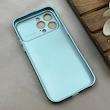 قاب گوشی iPhone 14 Pro Max آیفون سیلیکونی Lens زیر بسته طرح آیفون آبی کد 120021