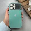 قاب گوشی iPhone 14 Pro Max آیفون سیلیکونی Lens زیر بسته طرح آیفون سبز کد 120022
