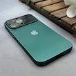 قاب گوشی iPhone 14 Pro Max آیفون سیلیکونی Lens زیر بسته طرح آیفون سبز کد 120022