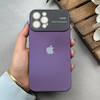 قاب گوشی iPhone 13 Pro Max آیفون سیلیکونی Lens زیر بسته طرح آیفون بنفش کد 120025