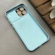 قاب گوشی iPhone 13 Pro Max آیفون سیلیکونی Lens زیر بسته طرح آیفون آبی کد 120027