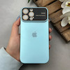 قاب گوشی iPhone 13 Pro Max آیفون سیلیکونی Lens زیر بسته طرح آیفون آبی کد 120027