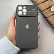 قاب گوشی iPhone 12 Pro Max آیفون سیلیکونی Lens زیر بسته طرح آیفون مشکی کد 120029