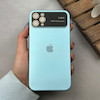 قاب گوشی iPhone 11 Pro Max آیفون سیلیکونی Lens زیر بسته طرح آیفون آبی کد 120033