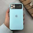 قاب گوشی iPhone 11 Pro Max آیفون سیلیکونی Lens زیر بسته طرح آیفون آبی کد 120033