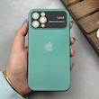 قاب گوشی iPhone 11 Pro آیفون سیلیکونی Lens زیر بسته طرح آیفون سبز کد 120037