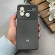 قاب گوشی Redmi 12C - Poco C55 - Redmi 11A شیائومی سیلیکونی Lens زیر بسته طرح آیفون مشکی کد 120049