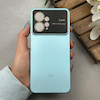 قاب گوشی Redmi Note 12 4G شیائومی سیلیکونی Lens زیر بسته طرح آیفون آبی روشن کد 120055