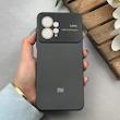 قاب گوشی Redmi Note 12 4G شیائومی سیلیکونی Lens زیر بسته طرح آیفون مشکی کد 120057
