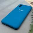 قاب گوشی Galaxy A03 2022 سامسونگ سیلیکونی اورجینال پاک کنی درجه یک زیربسته محافظ لنز دار آبی کد 97348