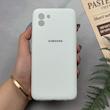 قاب گوشی Galaxy A03 2022 سامسونگ سیلیکونی اورجینال پاک کنی درجه یک زیربسته محافظ لنز دار سفید کد 97352